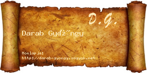 Darab Gyöngy névjegykártya